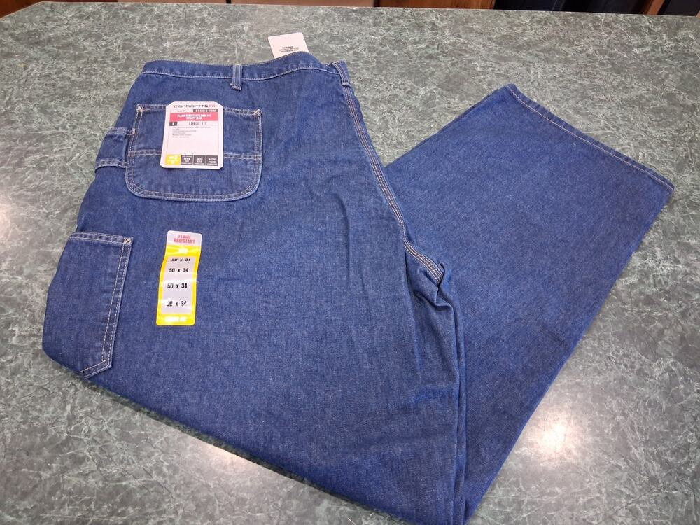 Carhartt FR Jeans Mens 50X34 Flame-Resistant FR Rugged Flex Traditional Fit New